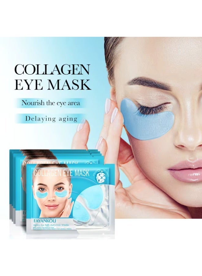 فايانكو 10 Pairs Eye Mask Under Eye Mask Anti Aging Eye Patches for Puffy Wrinkles Eyes Moisturizing and Reducing Dark Circles Eye Treatment Skin Care Eye Mask Patches Crystal Eye Sleeping Mask Collagen - Image 3